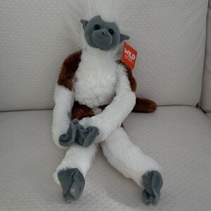 Wild Republic Plush Monkey Langur Colobus Monkey Stuffed Animal Long Limbs NWT